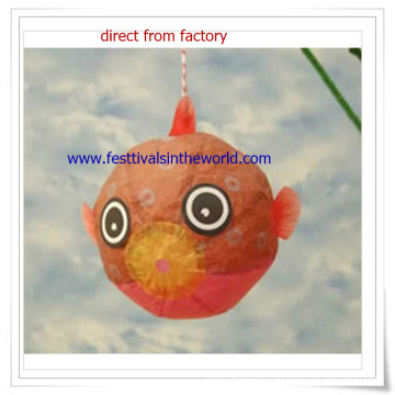 Hanging Decoration Goldfish Paper Lantern for Outside